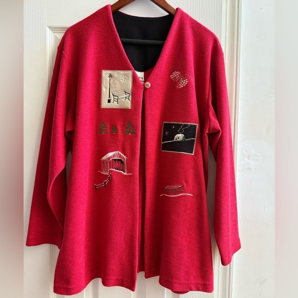 Links Winter Theme Cardigan